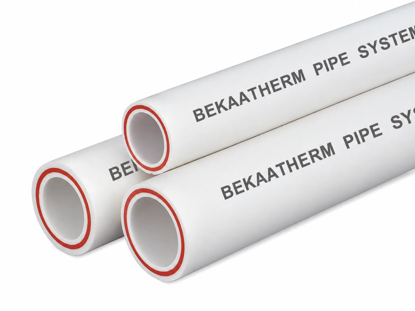PPR pipe run across a ceiling for building services