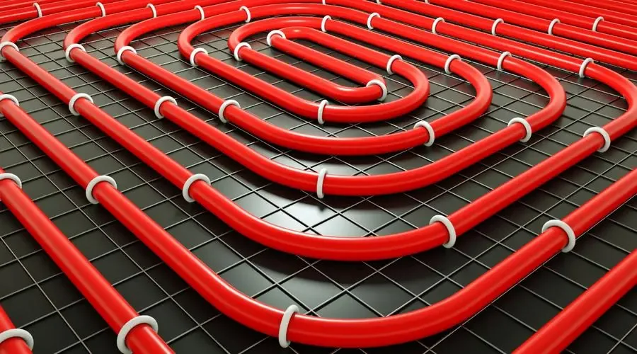 PPR underfloor heating manifold on a project