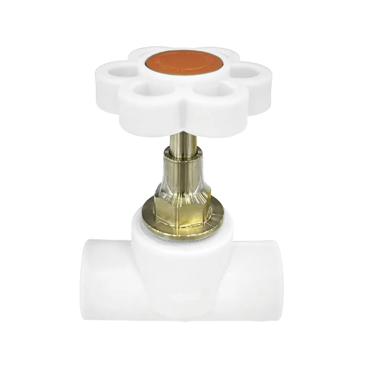 PPR brass-insert fitting close-up