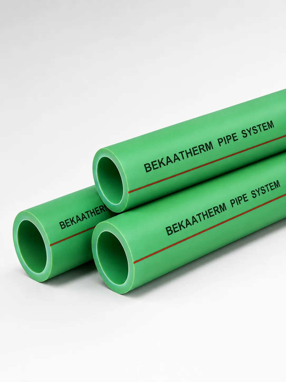 Aluminum-composite PPR pipe on a routed hot-water circuit